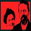 scrss russian and soviet photograph and slide collection: Russian short story and theatre writer Anton Chekhov with his actress wife Olga Knipper