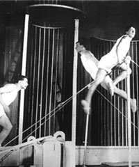 Production photograph of Mayakovsky's The Bedbug, directed by Meyerhold, 1929 (Huntly Carter Collection, SCRSS Photo Library)